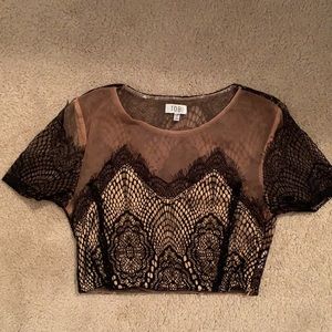 5/20 Tobi Black Lace Illusion Crop Top